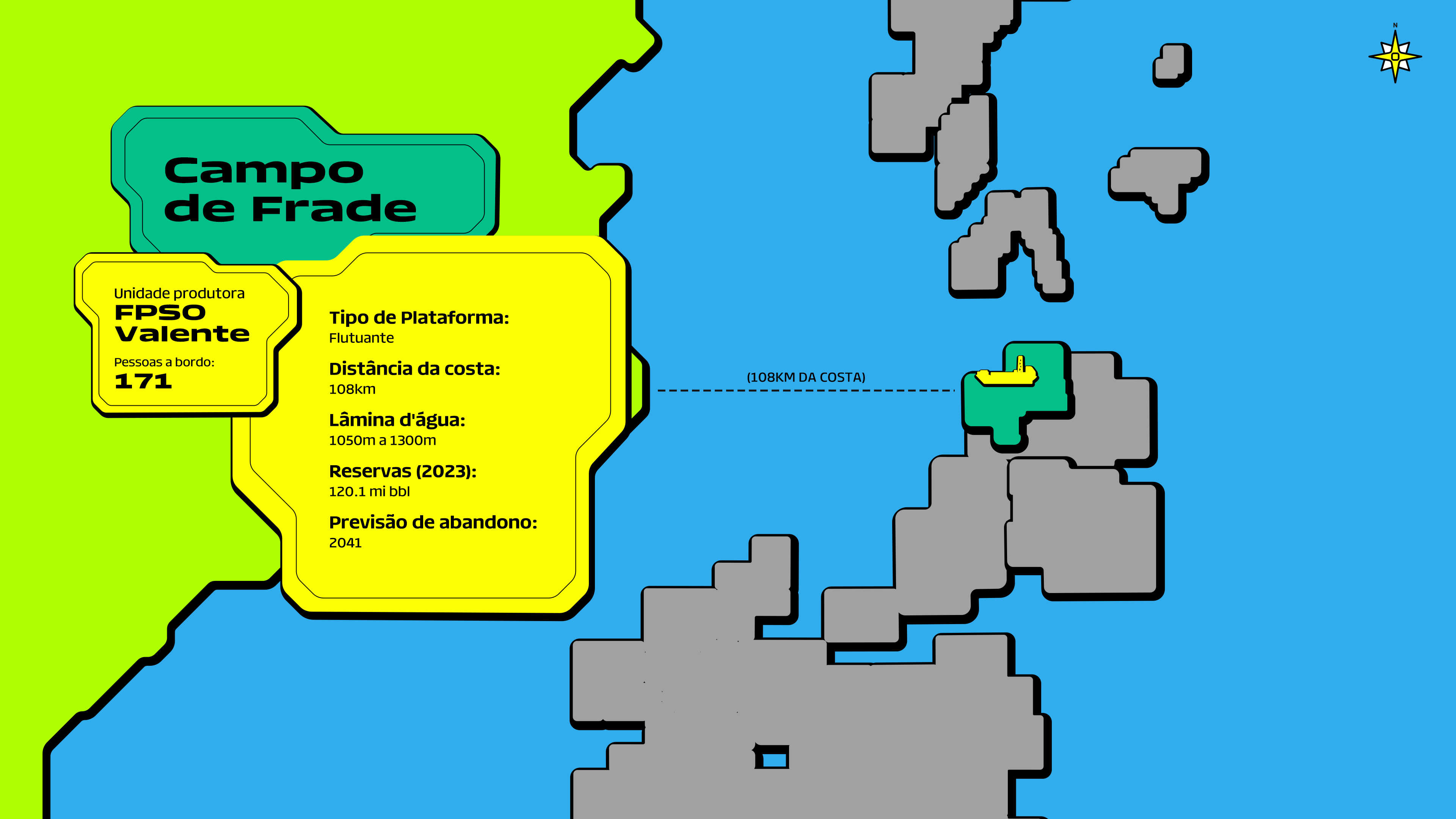 Um mapa da região do campo de frade da PRIO